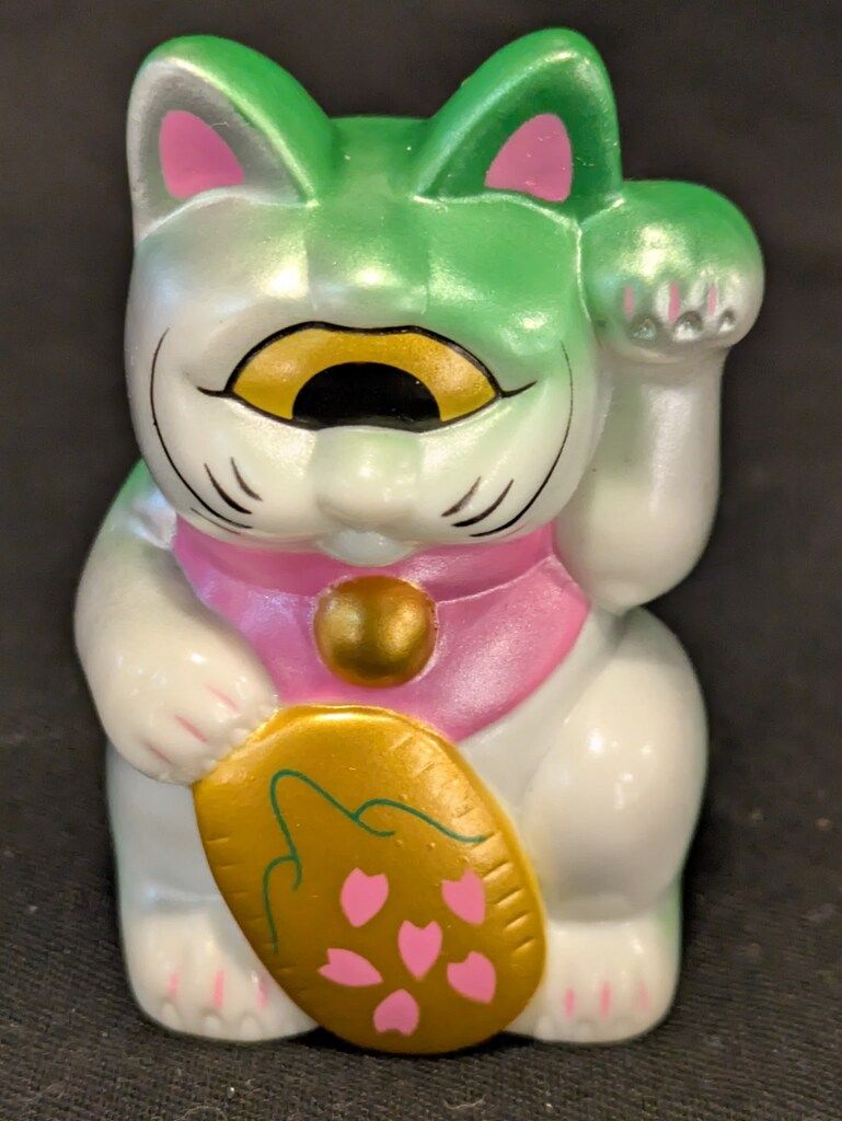 REALHEAD フォーチュンキャットベイビー 売れ筋 白成型/緑/銀/金ピンク塗装 小判桜 REALHEAD フォーチュン