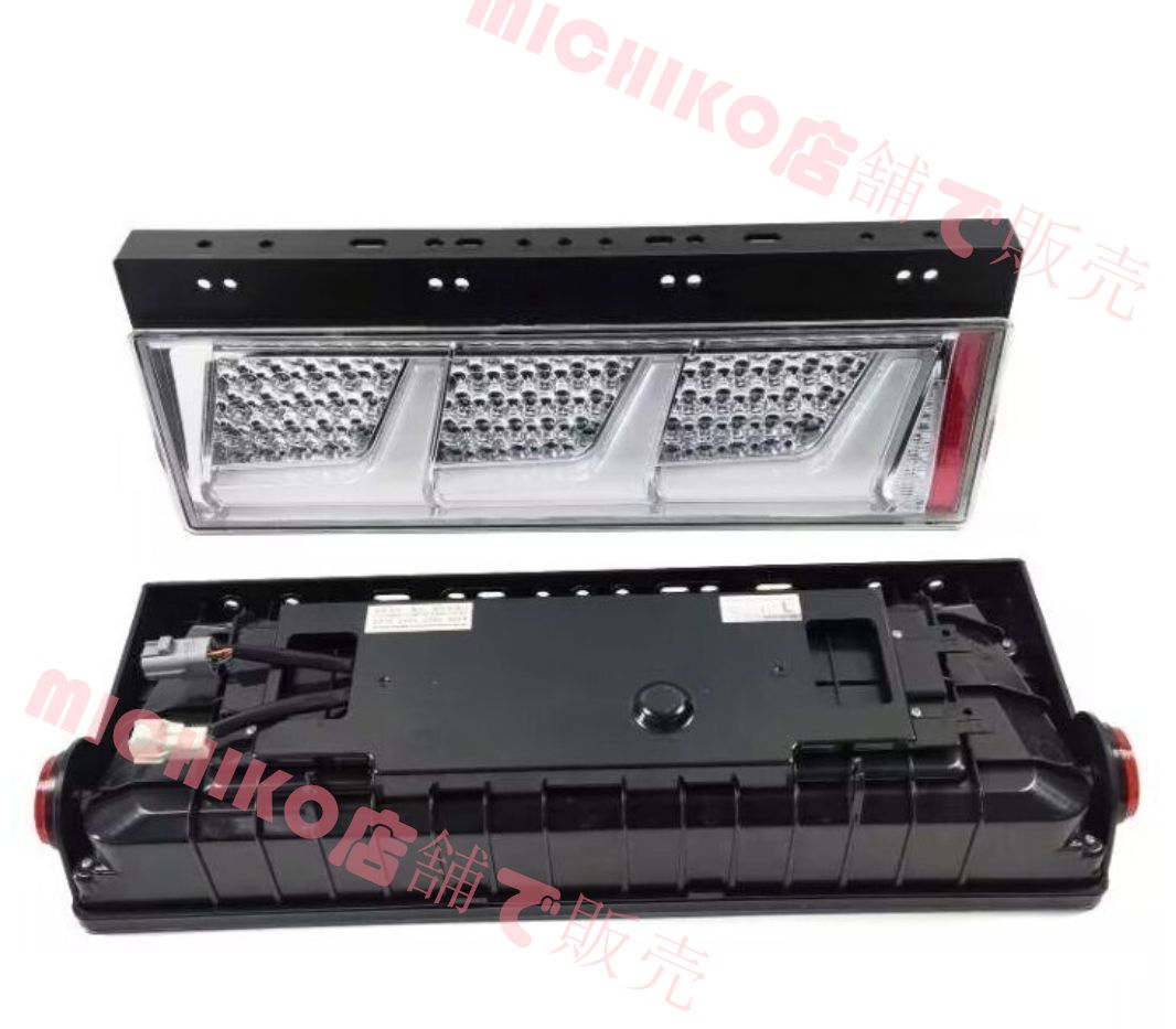 大型用テールランプ 3連テールライト トラックテールライト LEDコンビネーション LEDテールランプ シーケンシャル 左右セット FFCRYSTALESIA_COM