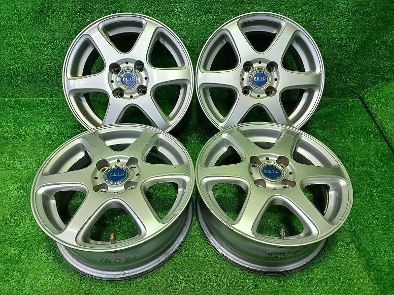 ブリヂストン ファング ﾉｰﾄ ホイール アルミ ガンメタ 14インチ 5.5J 4穴 4本 100 40