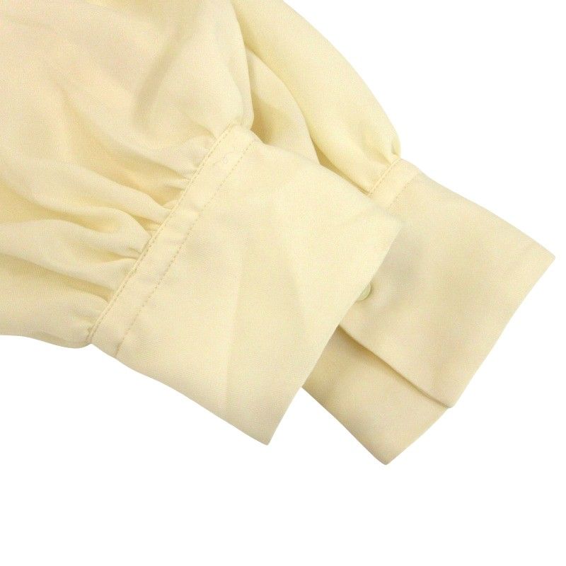 ライト WRYHT タグ付き 23AW HOLLY PLEATED TOPS シャツ ブラウス ボウタイ プリーツ 長袖 オールドジョー取扱い オフホワイト F ライト WRYHT タグ付き 23AW HOLLY PLEATED TOPS シャツ