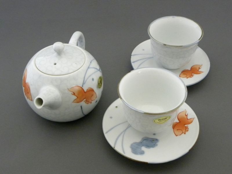 萩焼茶窯、泉流山、刻印有り、デッドストック品 茶器揃