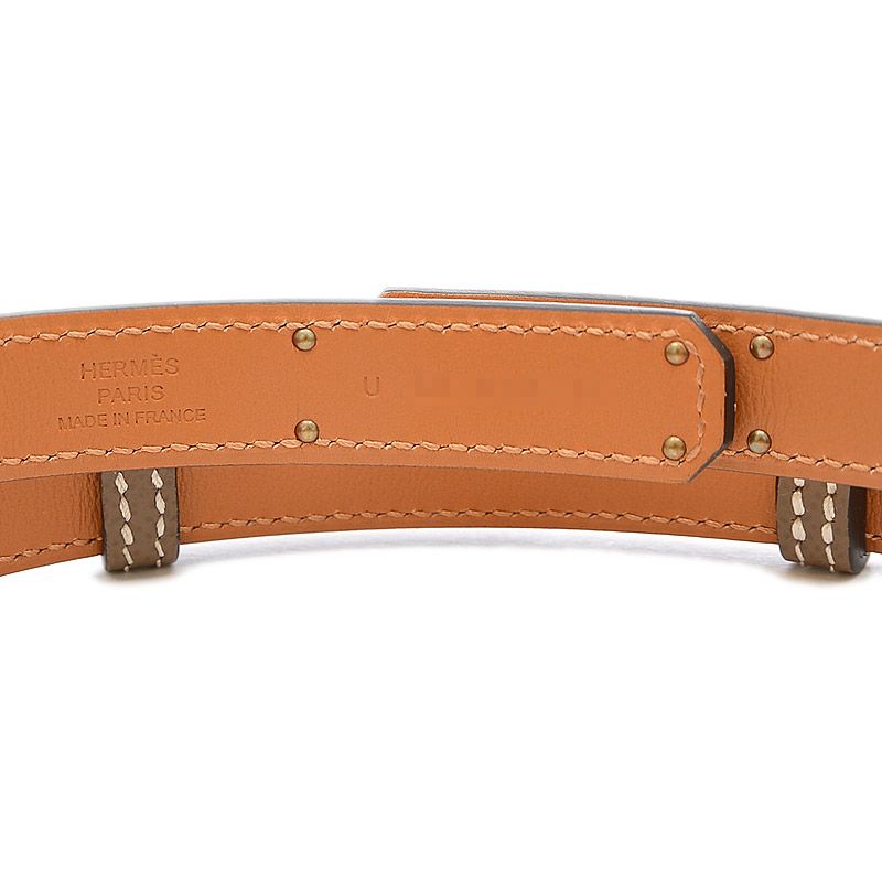 エルメス ケリーベルト エプソン エトゥープ ゴールド金具 U刻印