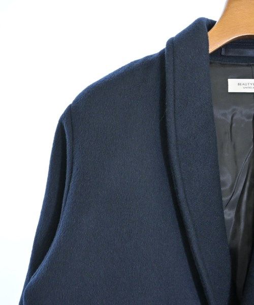 BEAUTY&YOUTH UNITED ARROWS チェスターコート黒中古美品 ビューティアンドユースユナイテッドアローズ ソリッド 120S