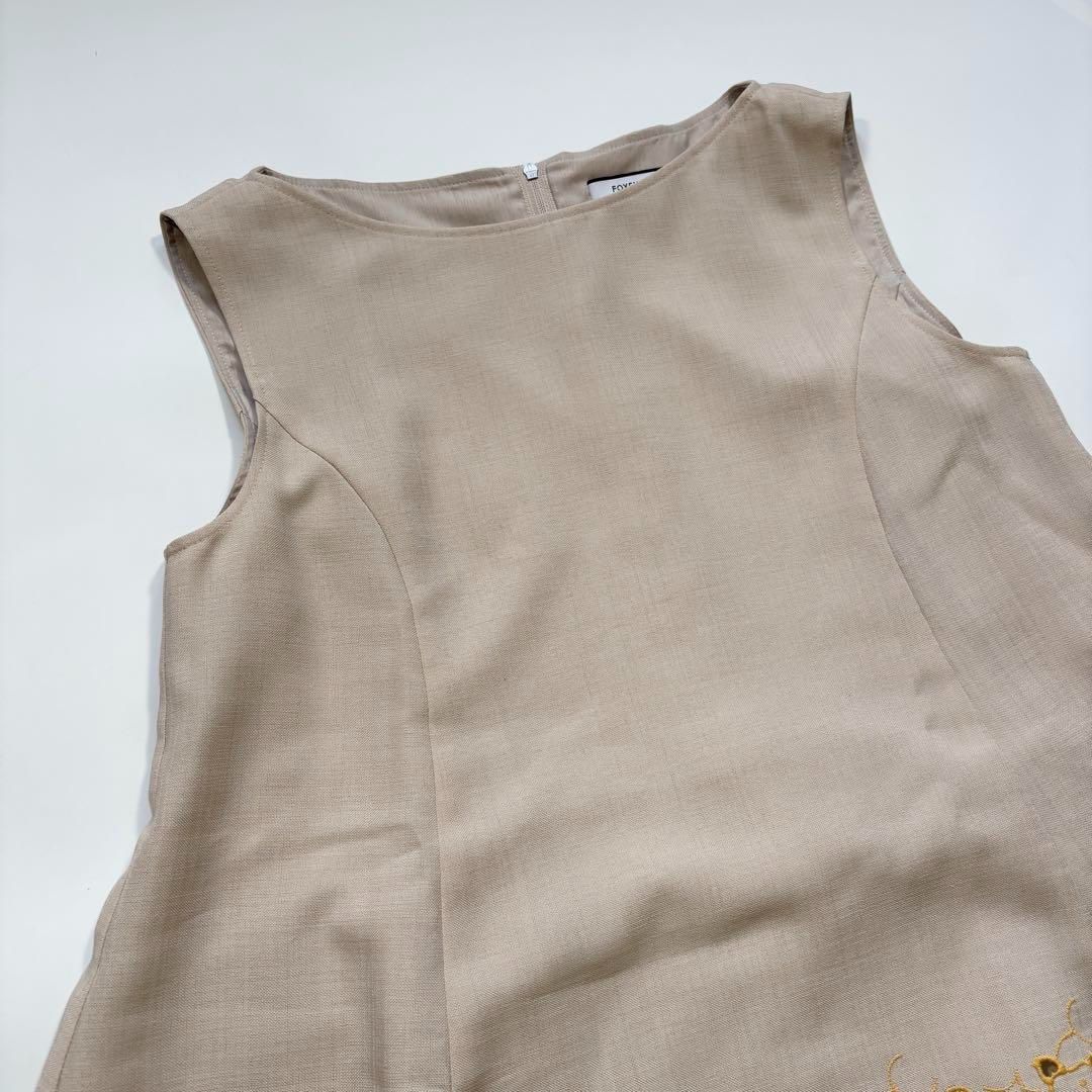 FOXEY NEWYORK フォクシー ニューヨーク リネン linen ブーケ フラワー 刺繍 ブラウス 2025