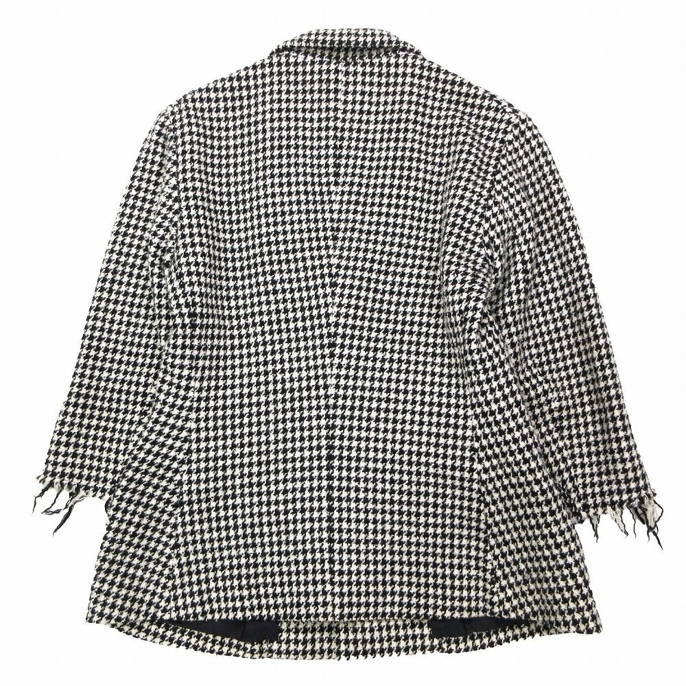 ワイズ Ys yohji yamamoto 千鳥柄 テーラード ジャケット カットオフ 