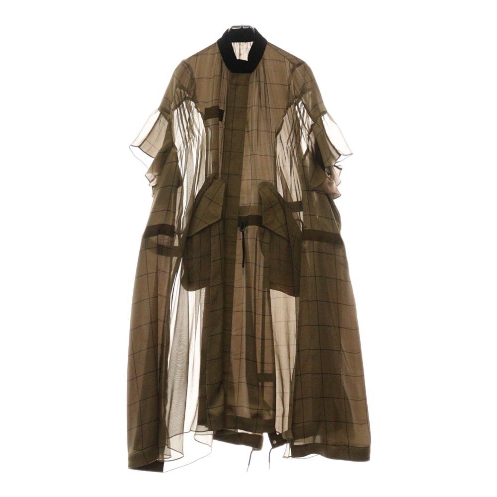 Sacai (サカイ) 24SS Windowpane Dress ウィンドウペーン チェック総柄