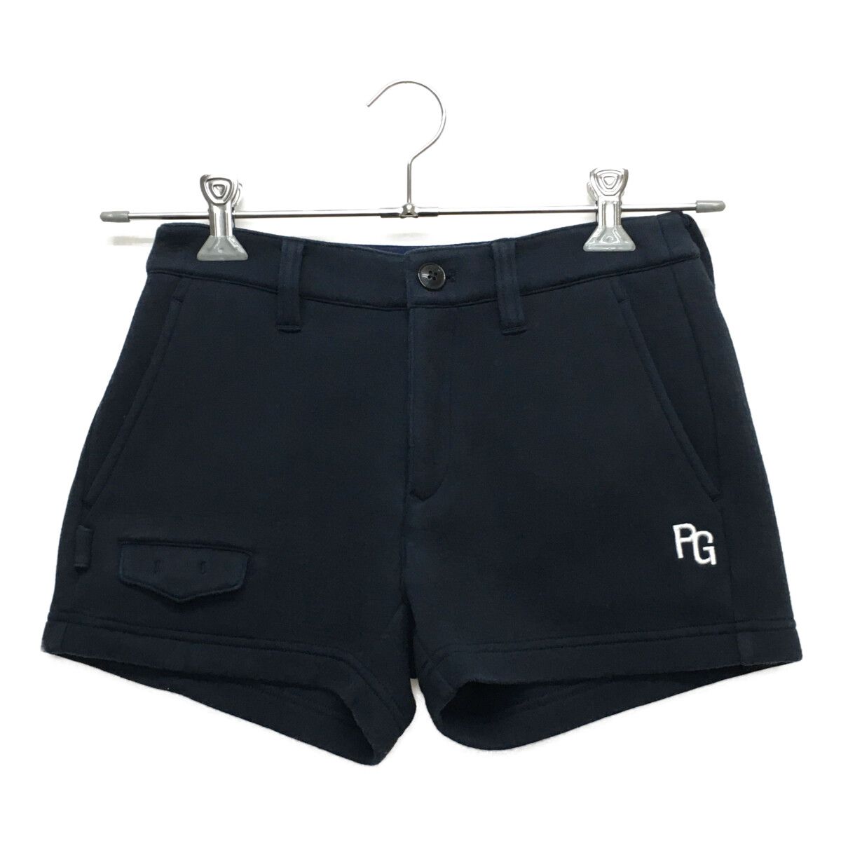 新品【パーリーゲイツ】総ロゴ ショートパンツ 紺 0(w72-76) PGG】【直営店舗&公式オンライン限定】TEXBRIDハイゲージ天竺