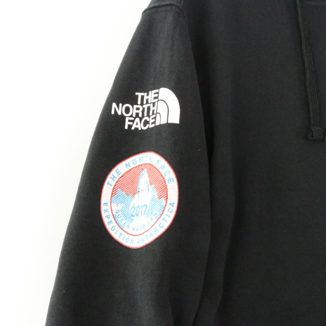 【中古C】THE NORTH FACE ザノースフェイス XS メンズ パーカー アンタークティカ ロゴ パーカー 2017 黒 綿 ポリエステル 中古C 古着