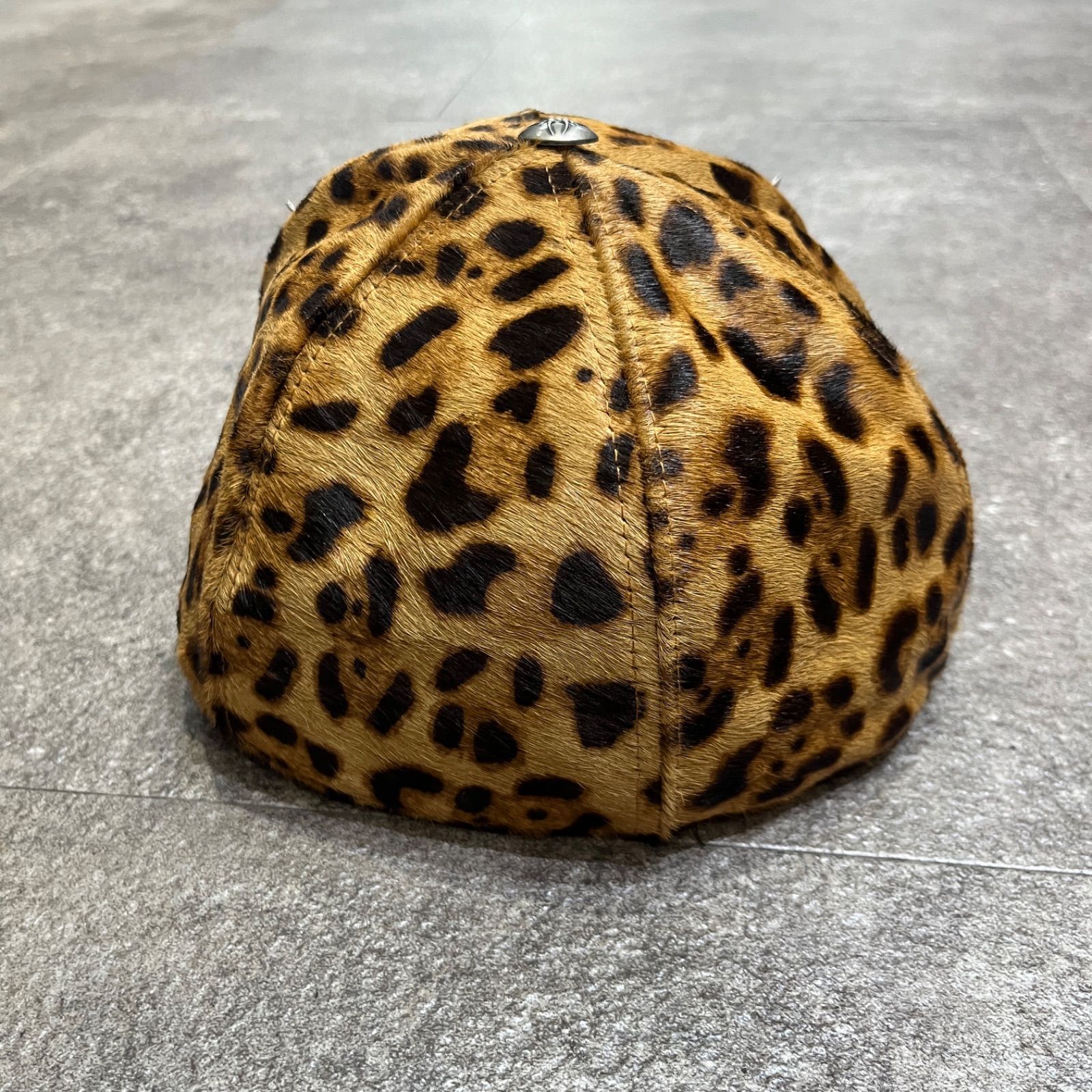 COZY WORLDWIDE ハラコ レオパード スタッズ トゲ キャップ 帽子