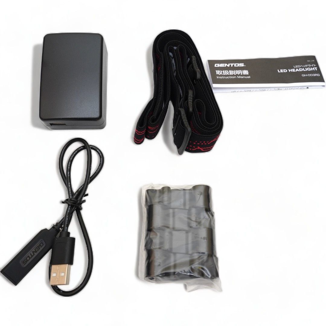 極上美品】 GENTOS ジェントス ヘッドライト GH-003RG 新品電池