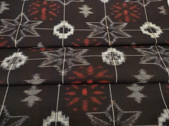 平和屋着物●久留米絣 反物 着尺 絣絵 綿 ♥ DAAW7545zzz