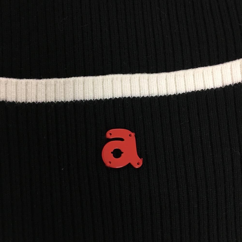 ニットスカート 黒×白