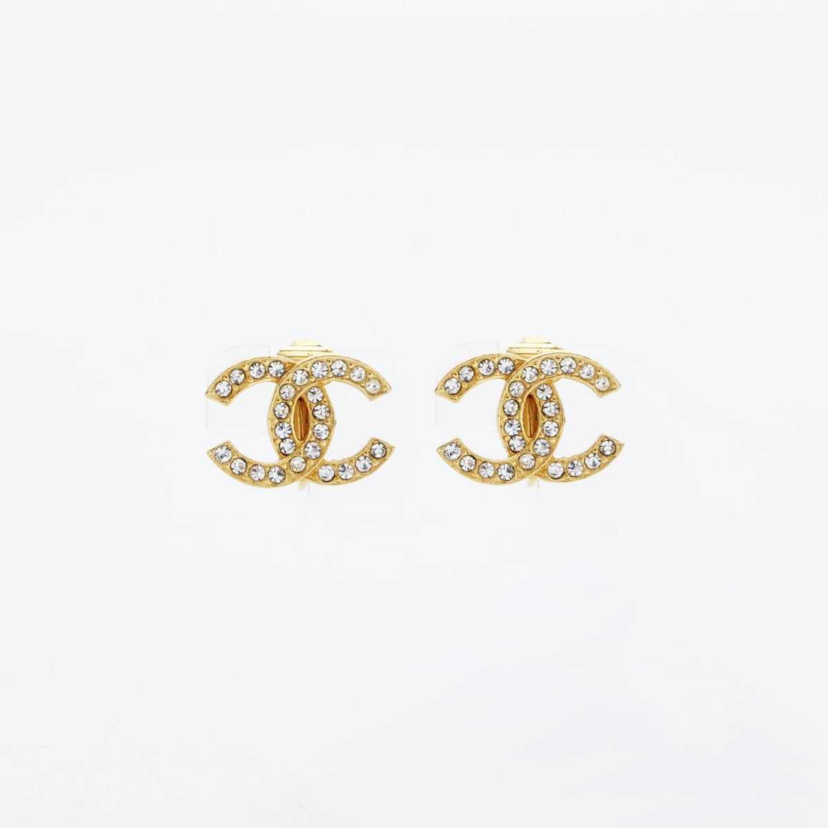 CHANEL シャネル イヤリング ココマーク ラインストーン 1954-1985年