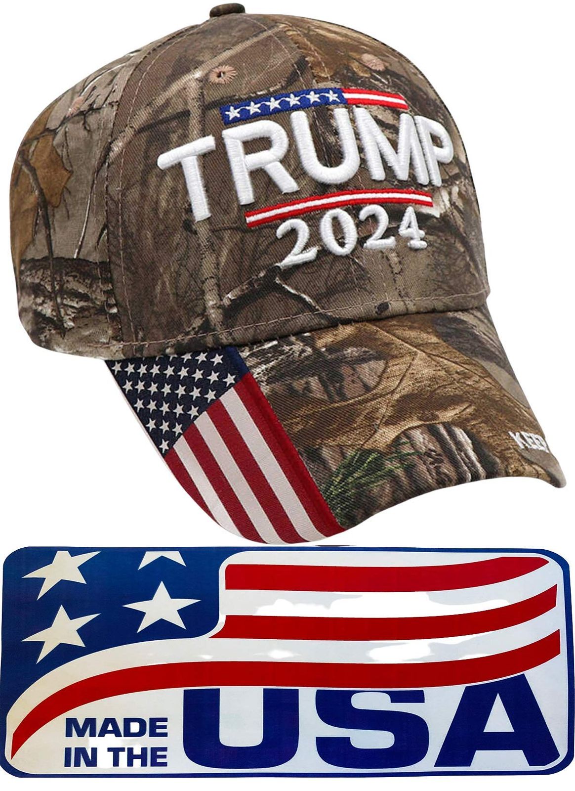 GRIFIL ZERO メイド・イン・USA ドナルド・トランプハット 2020 MAGA Keep America グレート迷彩ハット 調節可能なベースボールキャップハット US サイズ: Large 