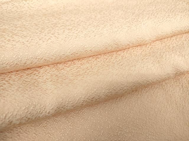 平和屋着物●上質な色無地 菱地紋 水柿色 正絹 ♥ DAAY1539ps