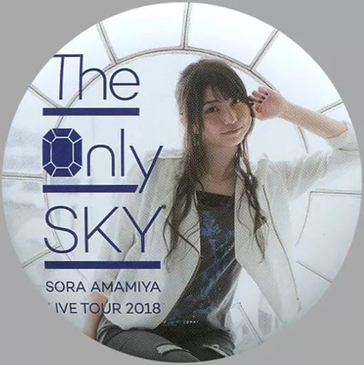 中古】バッジ・ピンズ(女性) 雨宮天(白ジャケット/座り) 缶