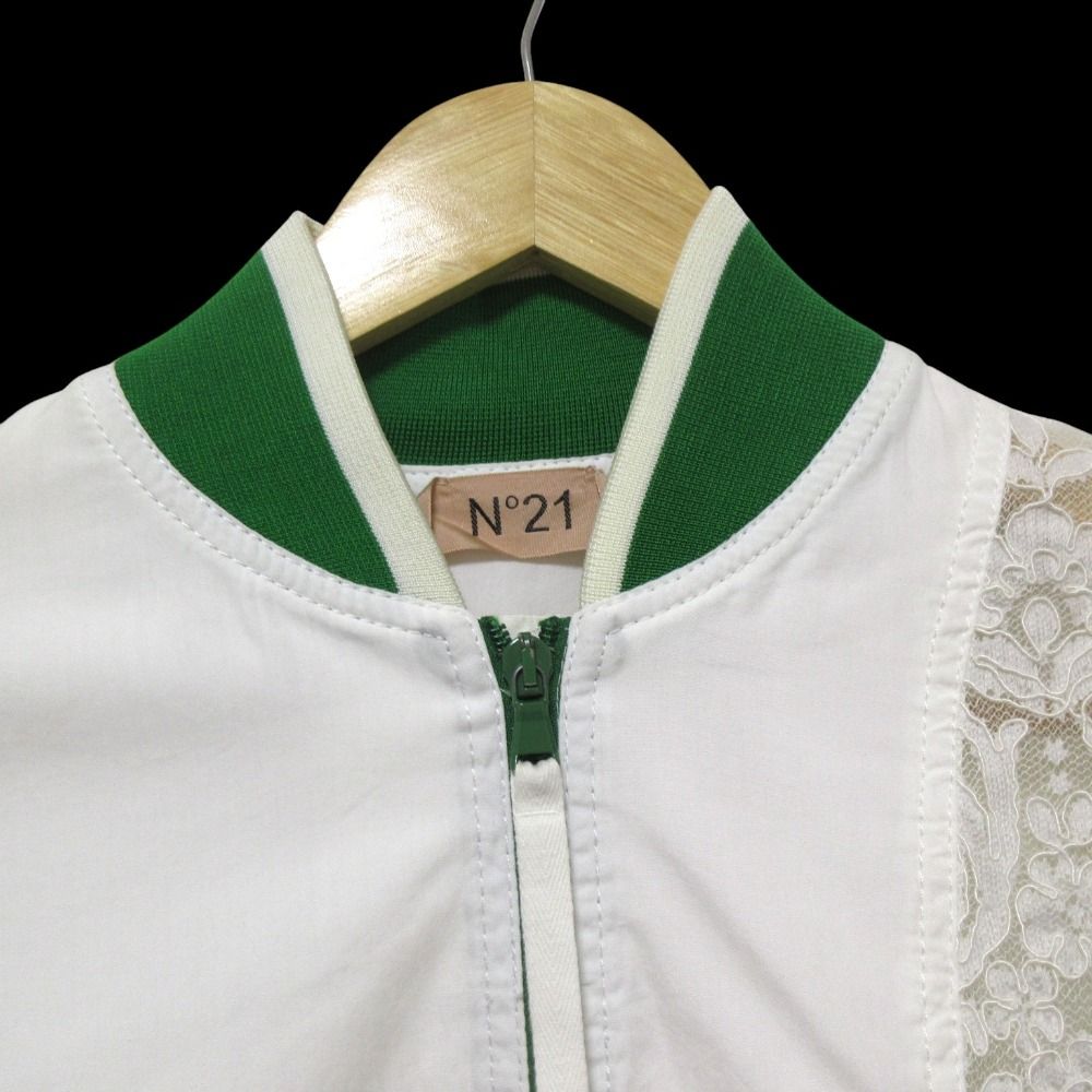 【極美品】N°21 ヌメロヴェントゥーノ レース ジャケット ブルゾン 美品 N°21 numero ventuno ヌメロヴェントゥーノ レースドッキング