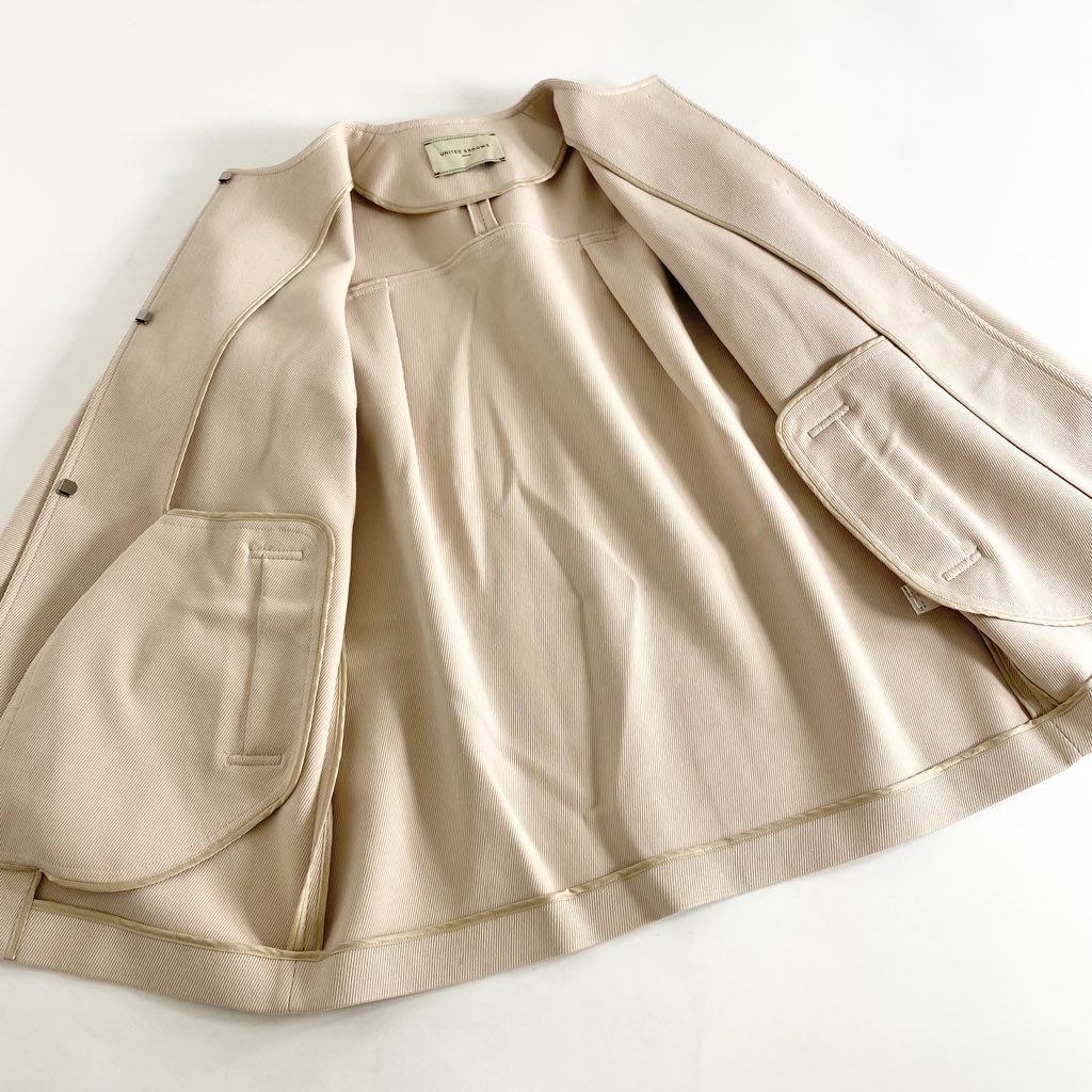54e7 UNITED ARROWS ユナイテッドアローズ ツイルノーカラーミドル