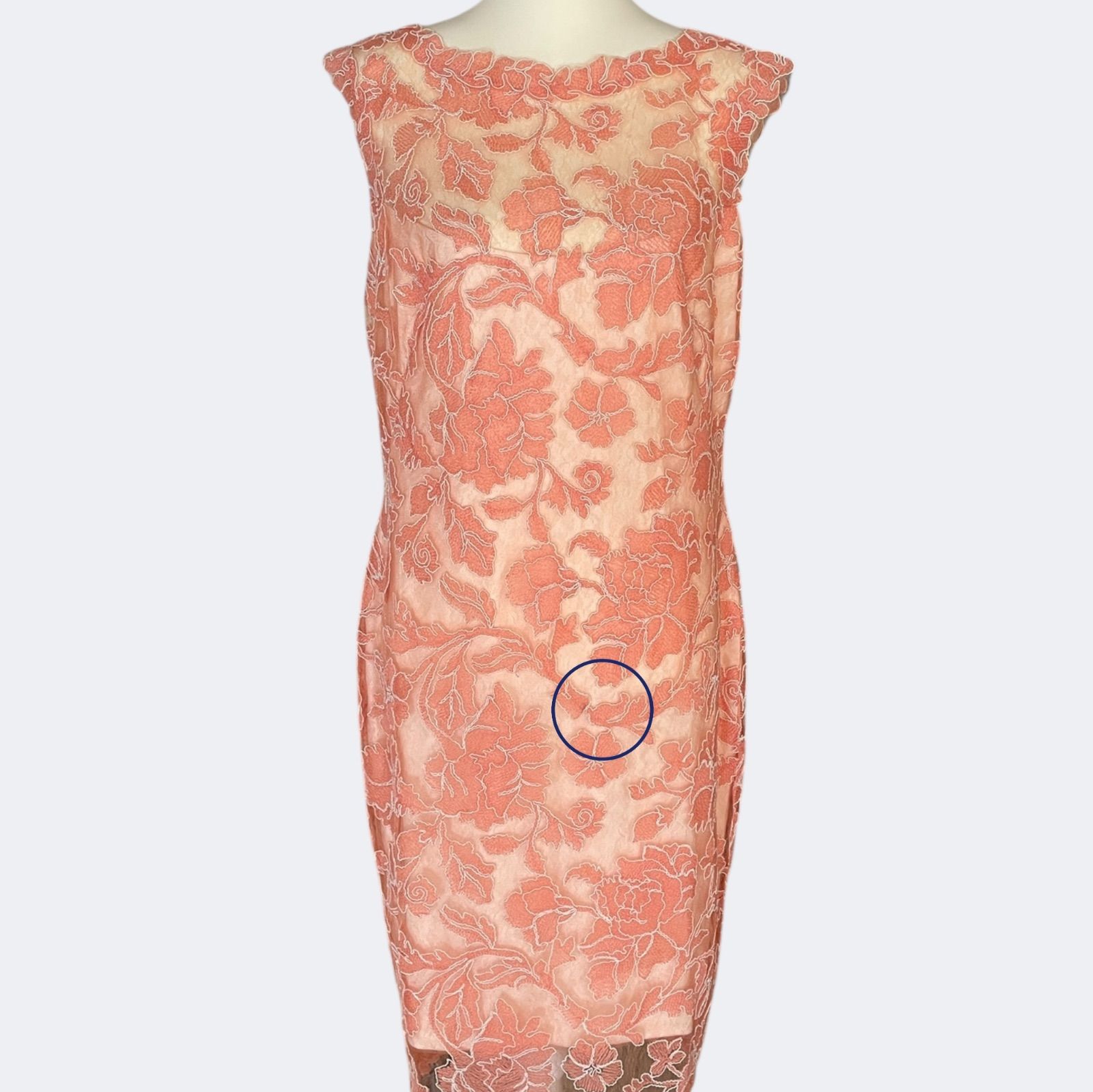 訳あり新品◇TADASHI SHOJI タダシショージ 上品ピンクお花刺繍の総 