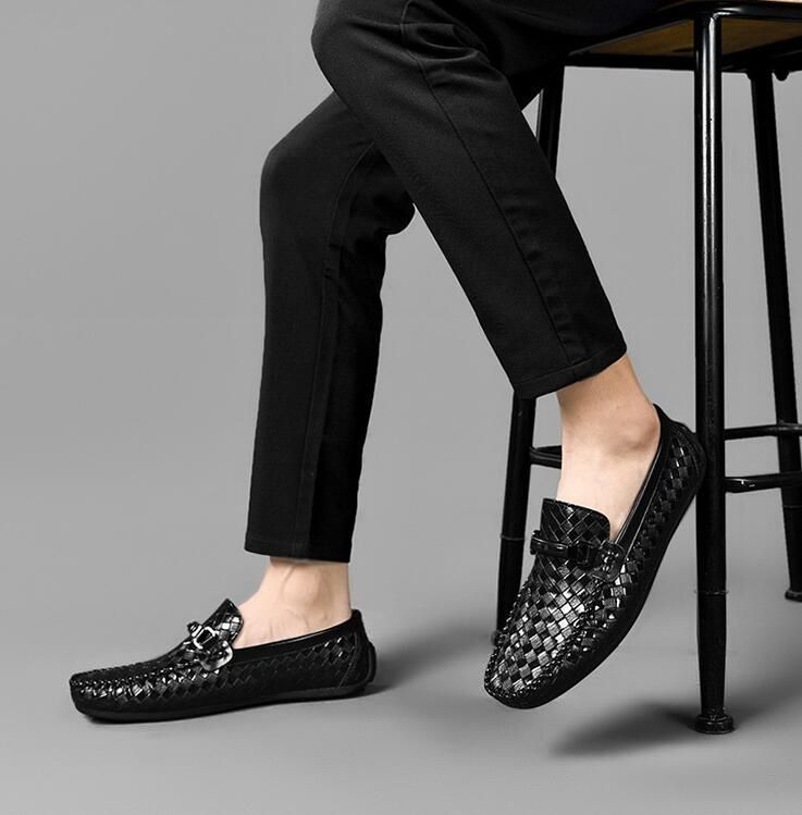 ローファー スリッポン 編み込み ドライビングシューズ 新品