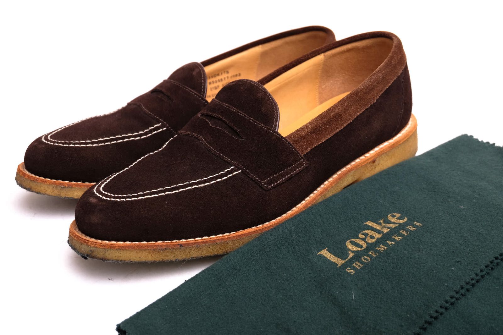 ローク／Loake コインローファー ペニーローファー シューズ 靴 メンズ 男性 男性用スエード スウェード レザー 革 本革 ダークブラウン 茶  ブラウン R436DK/TS クレープソール スリッポン