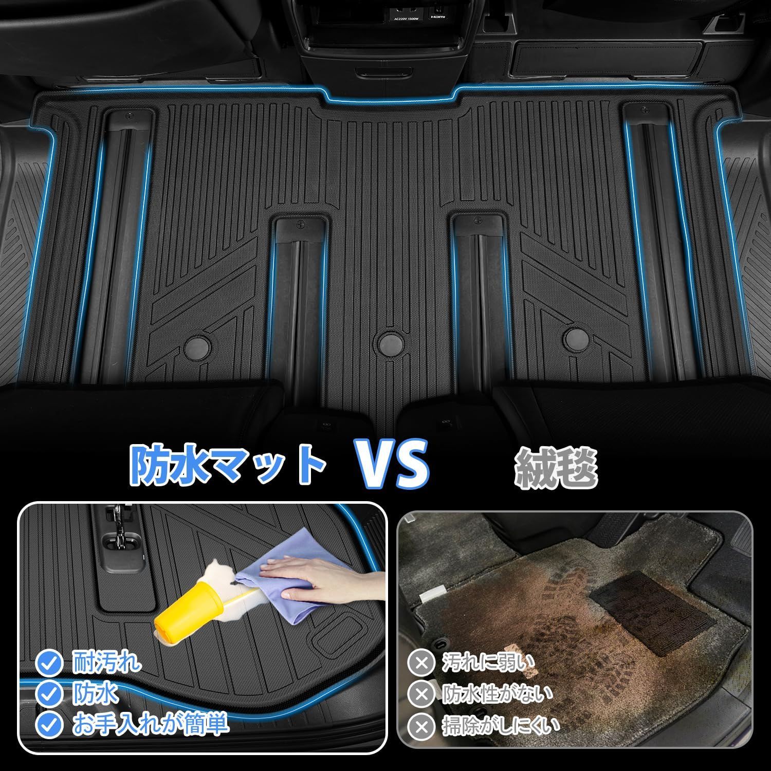 Jiooy トヨタ 新型 アルファード ヴェルファイア40系 フロアマット+ 
