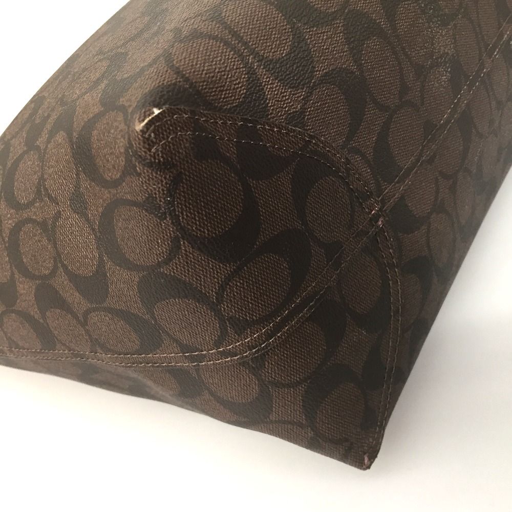 △△COACH コーチ シティ シグネチャー トートバッグ CB869 ブラウン  