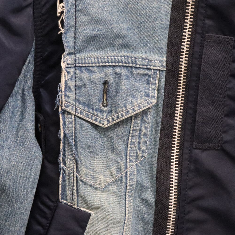 Sacai (サカイ) 19SS Re-Make MA-1 Doccing Denim Jacket 再構築