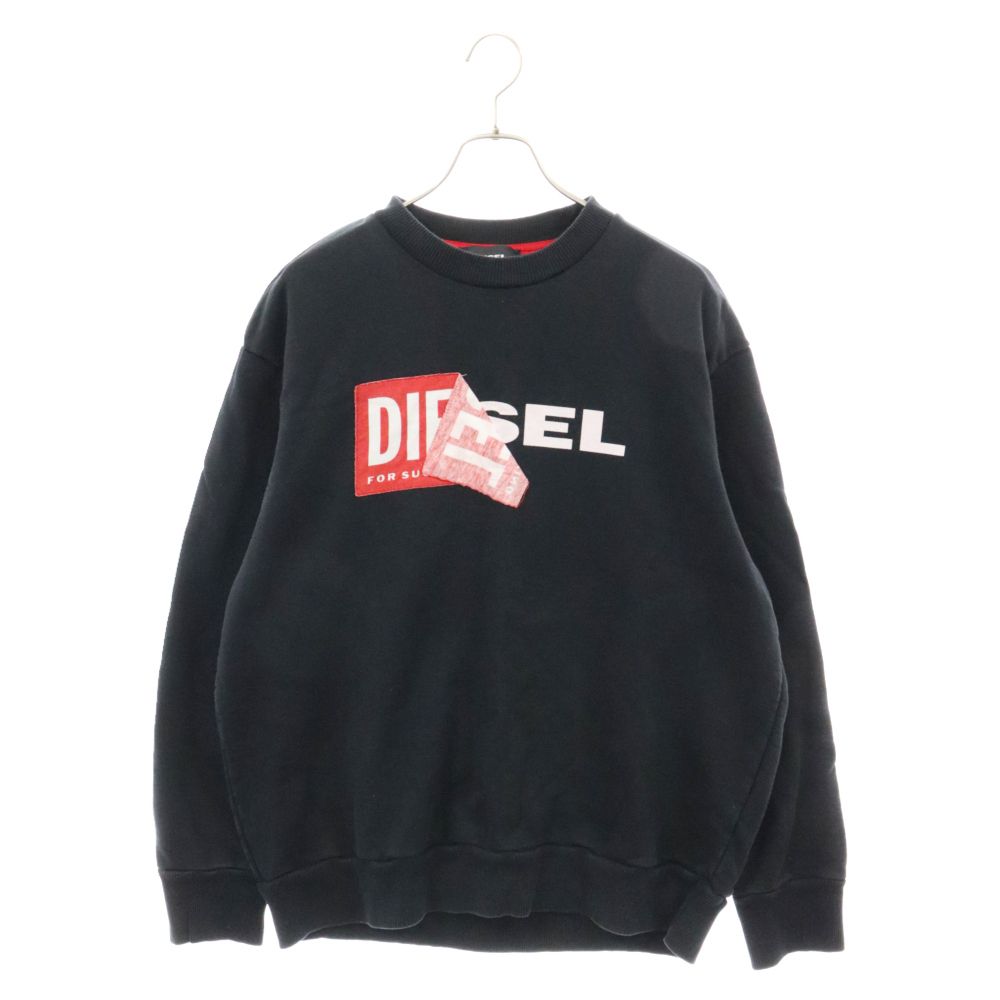 DIESEL (ディーゼル) ロゴプリント クルーネックスウェット