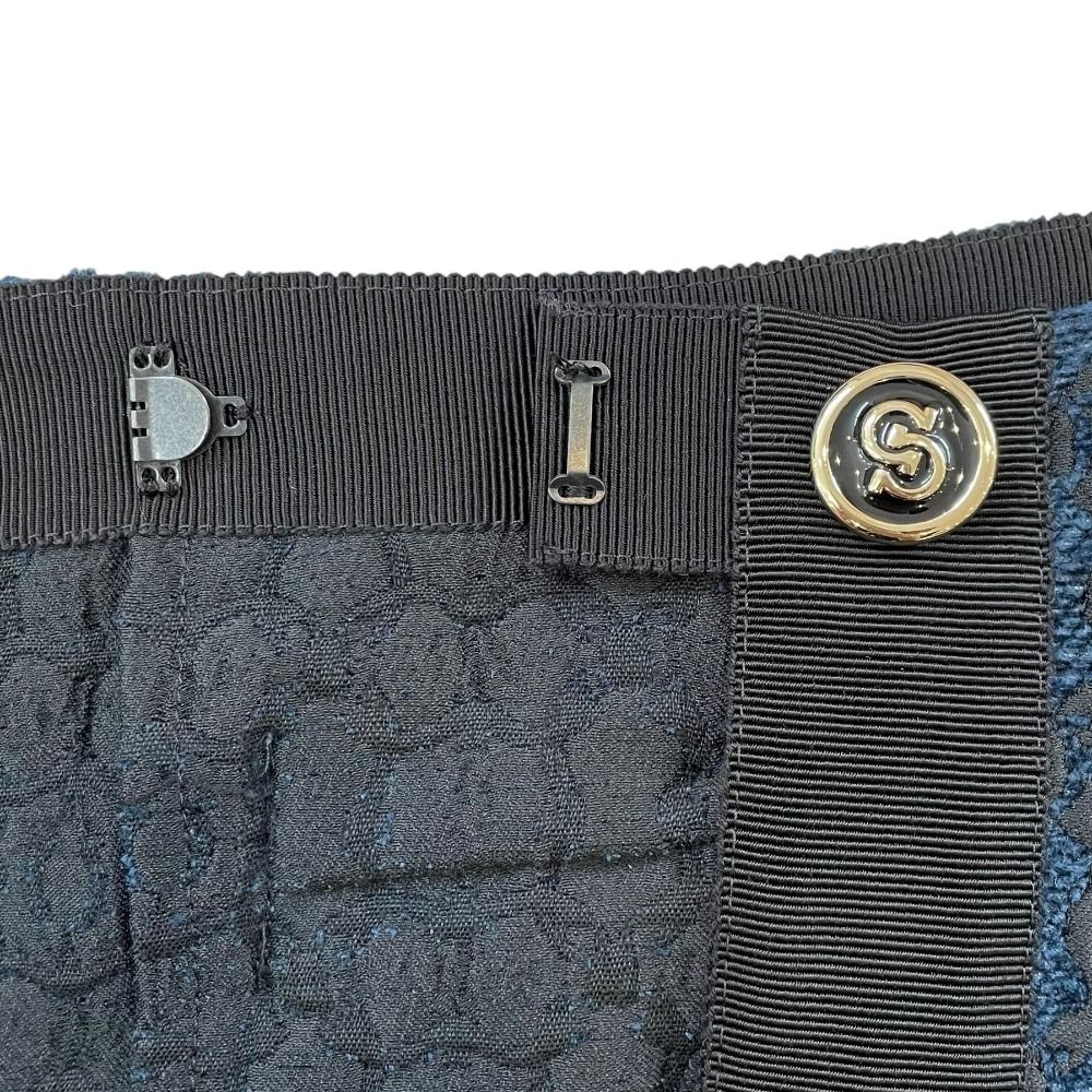 フェラガモ フロントボタン スカート ロゴボタン ４８ 美品 21AW Salvatore Ferragamo サルヴァトーレフェラガモ エン