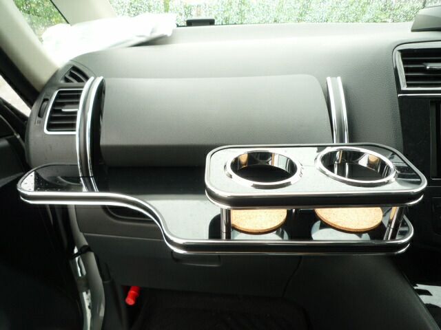 RB1/2オデッセイ　サイドテーブル　運転席側、助手席側セット　ブラックウッド　BKxシルバー | RB1&frasl;2オデッセイ サイドテーブル 運転席側、助手席側セット