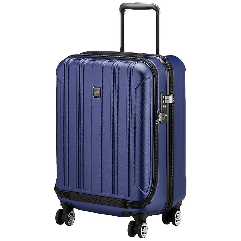 ジェットエージ ジッパーキャリー フロントオープン 機内持ち込み ネイビー 36L 1