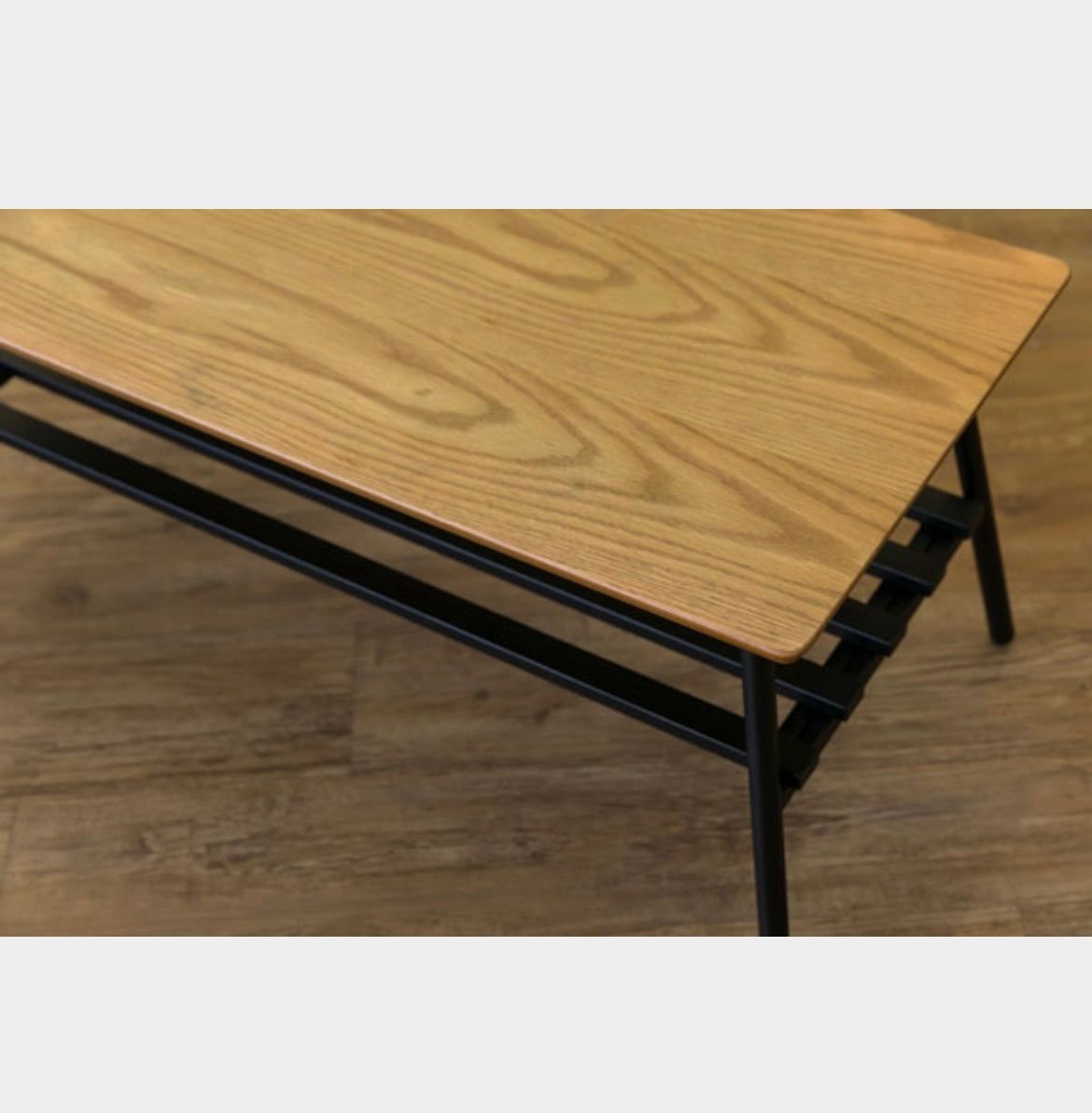 棚付き折れ脚テーブル Luster 120