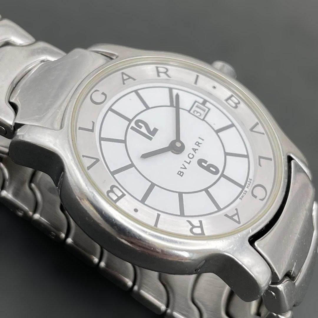 BVLGARI Solotempo ST29S 白文字盤レディース ステンブレス ブルガリ