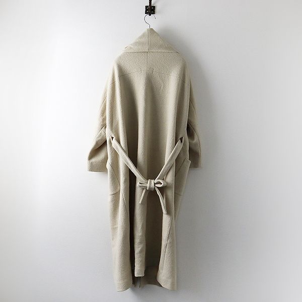 美品 2021AW evam eva エヴァムエヴァ press wool robe coat プレス