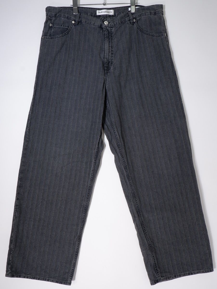 OUR LEGACYアワーレガシー 2024SS VAST CUT WASHED GREY TRINO STRIPEデニムパンツ【54】【MDNA76589】