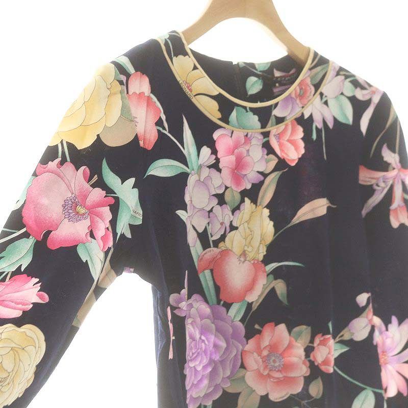 FASHION 花柄長袖カットソー