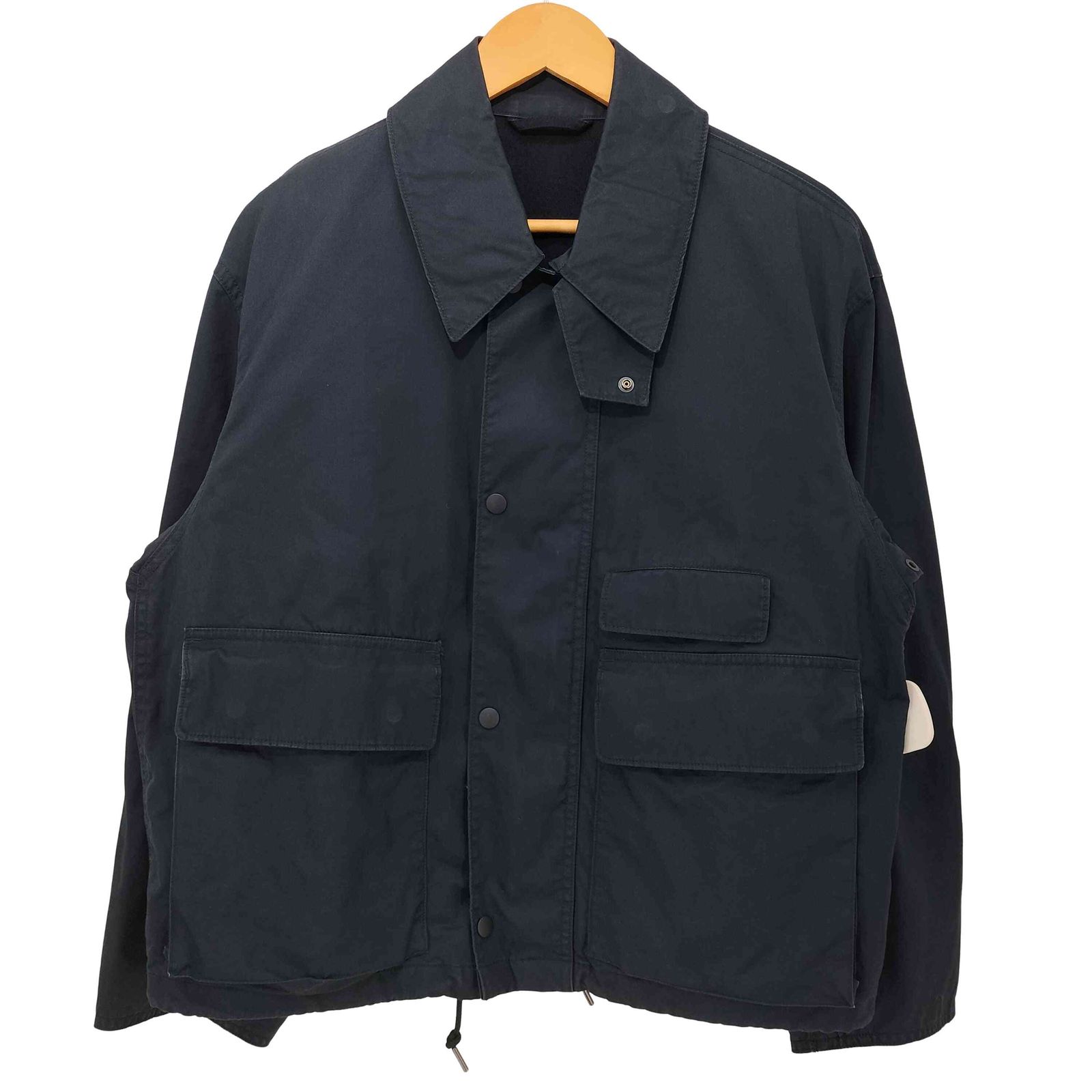 【新品未使用タグ付】UNIQLO U ジップアップショートブルゾン　ブラックXL ユニクロ公式 | ジップアップショートブルゾン