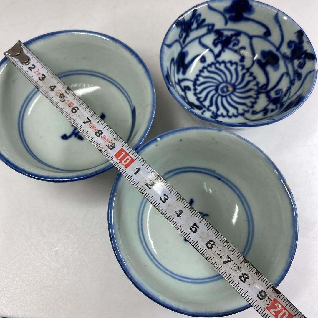 中国清時代 青花碗3客 東Y6-1001② タコチ - メルカリ