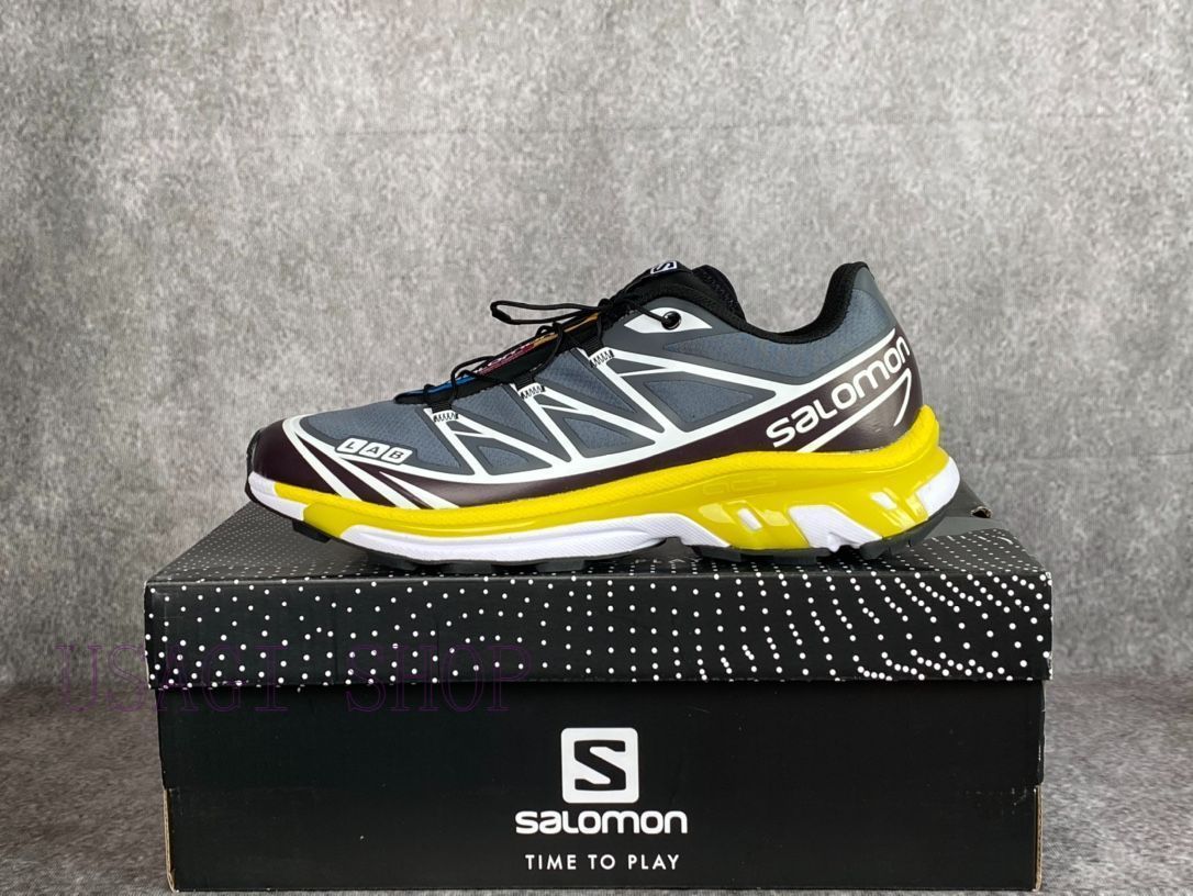 SALOMON サロモン XT-6 スニーカー ブラック イエロー ローカットスニーカー 男女兼用-MM輸入1