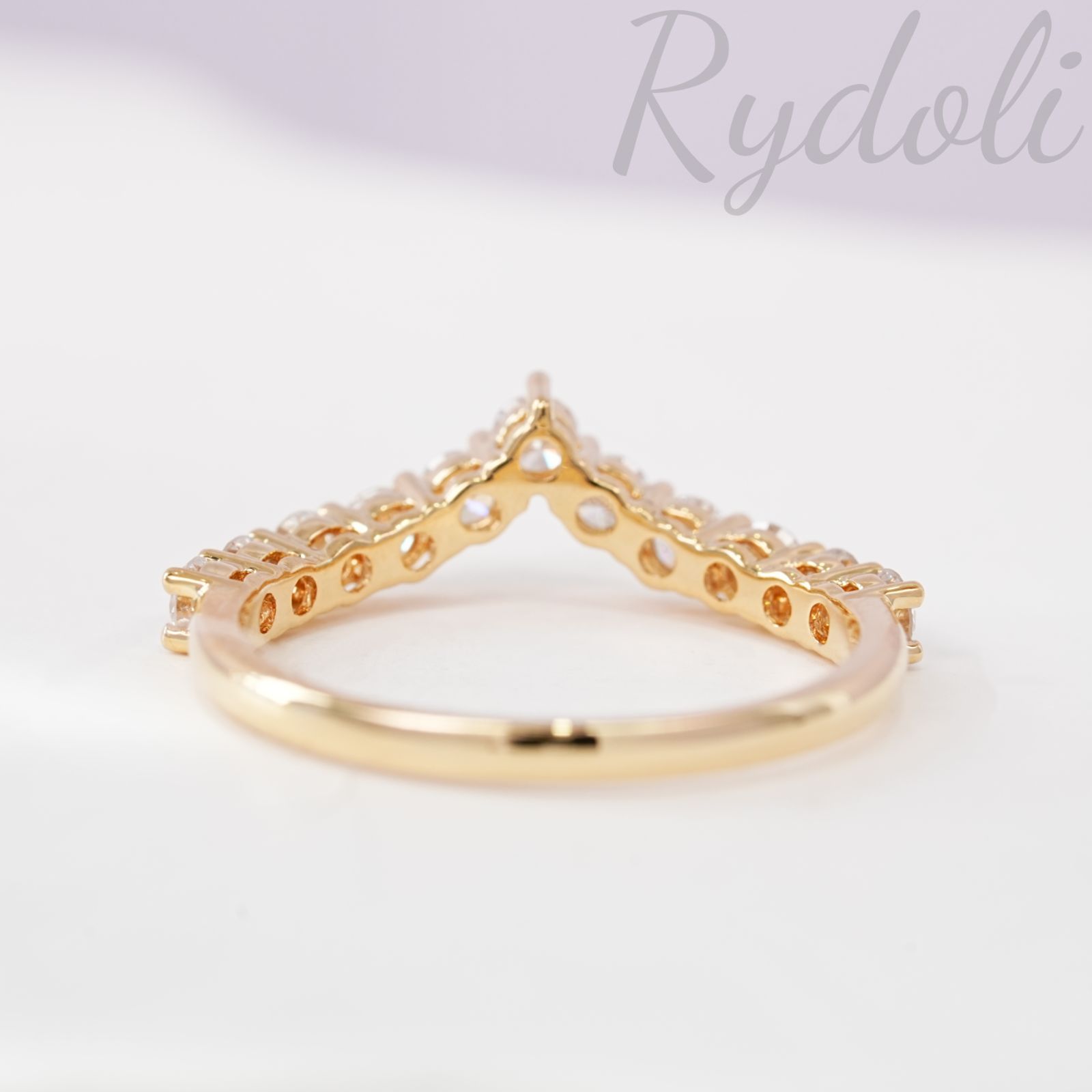 K18 0.65ct オーダーメイドリング ハーフエタニティリング ラボ  