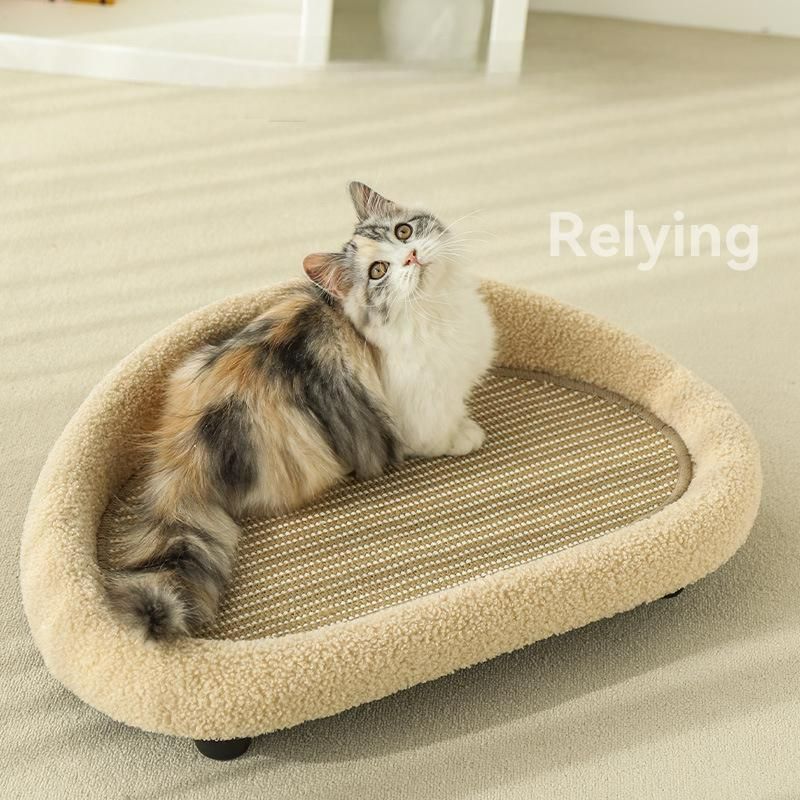 猫用爪とぎソファ 一体型麻マット 爪研ぎ?キャットベッド8kg以内