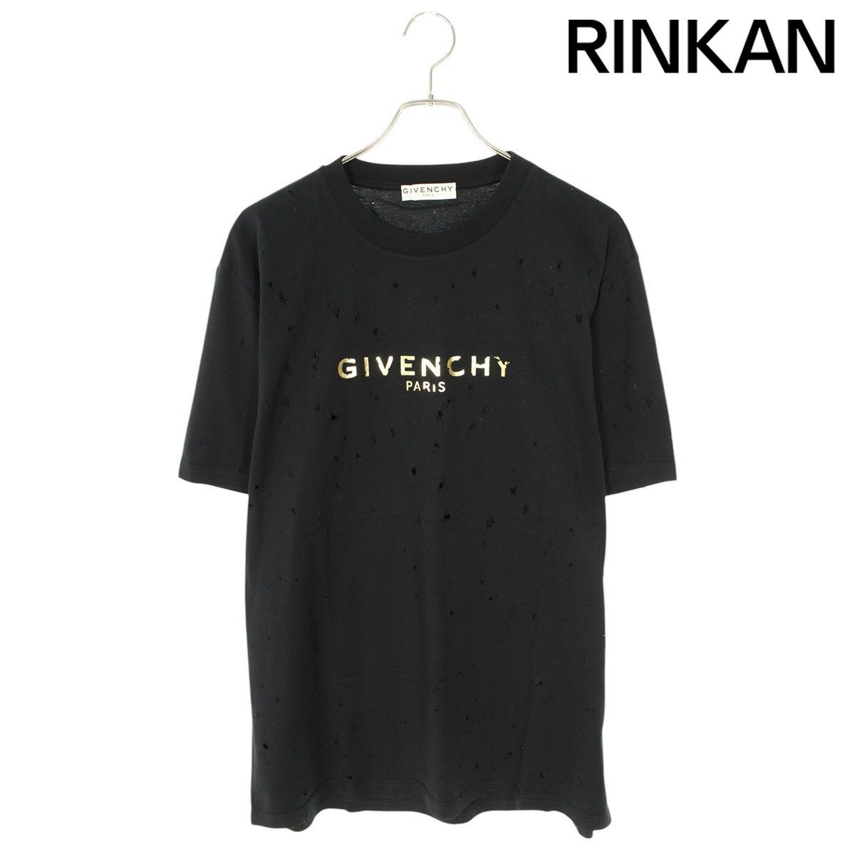 ジバンシィ  BW700D3Z3F デストロイ加工ロゴプリントTシャツ メンズ XL 【2/27～3/18 タイムセール】