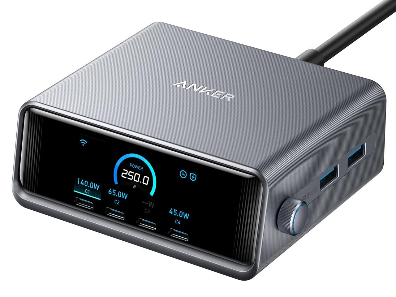 【新品・2営業日で発送】ANKER A2345541 Anker Prime Charger (250W 6 Ports GaN) Silver シルバー A2345541 6ポート ／USB Power Delivery対応 