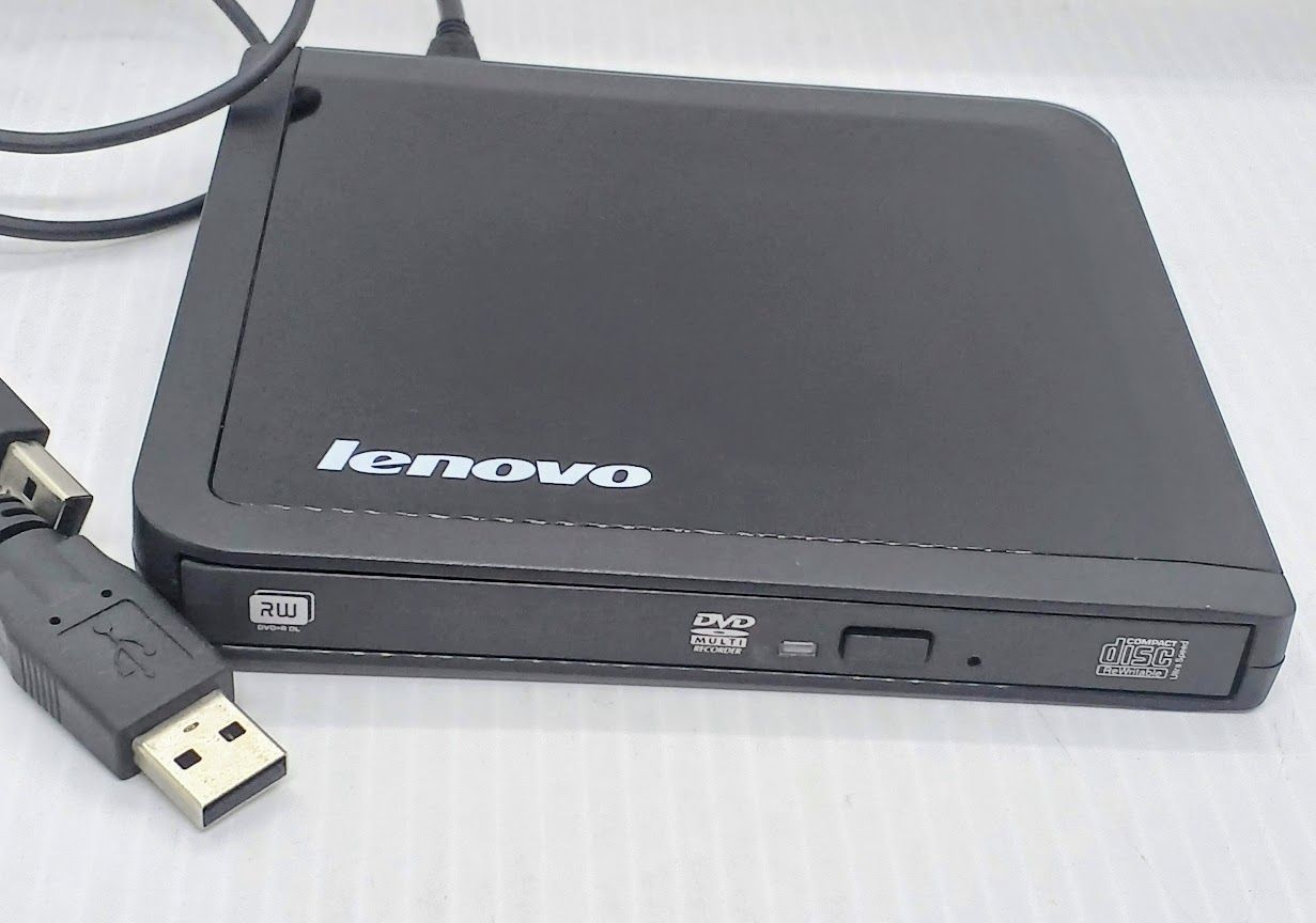 lenovo レノボ　Slim USB Portable DVD Burner　0A33988　Y-ケーブルつき　中古