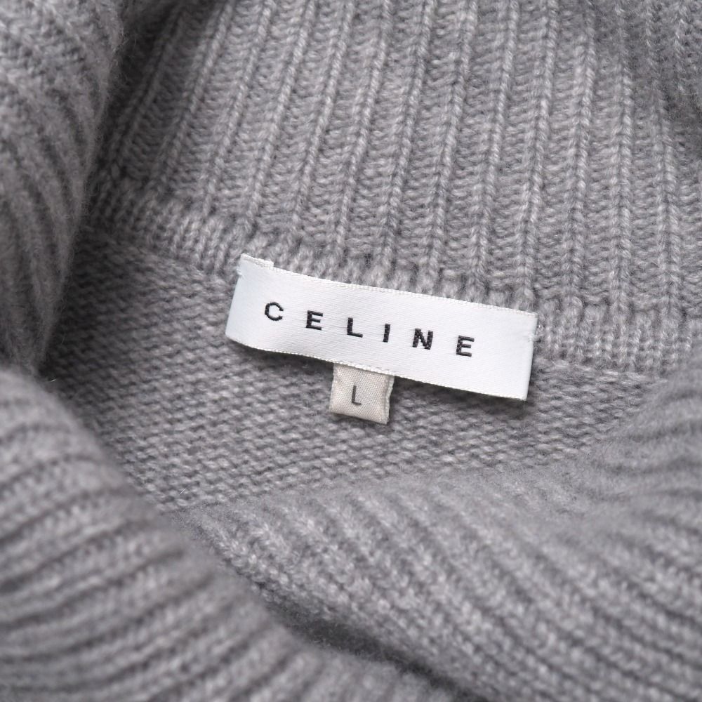 品質保証！ CELINE セリーヌ ニット サイズL ミンク ファー カシミヤ カーディガン フレンチスリーブ イタリア製 ブランド古着 20250912 RA6024