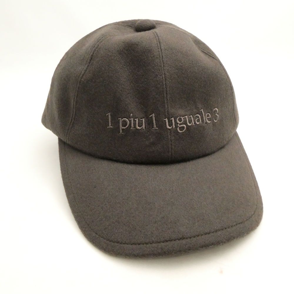 1PIU1UGUALE3 ウノピュウノウグァーレトレ 6PANEL CAP MRG527-CAS034 ウルトラスウェードキャップ col|size 77|F カシミヤ100％ メンズ AY6957