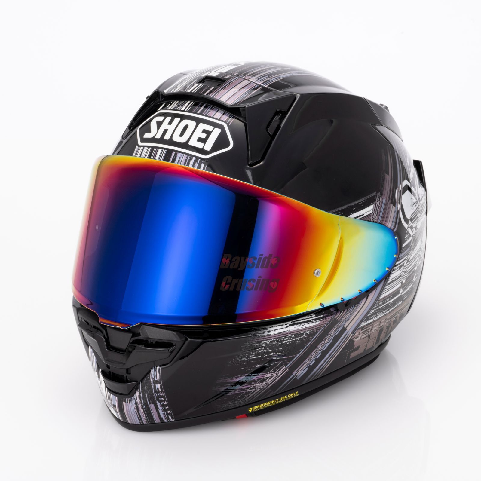 美品　SHOEI フルフェイスヘルメット ノッチ　ブルーミラーレンズ 美品 SHOEI フルフェイスヘルメット ノッチ ブルーミラーレンズ 美品