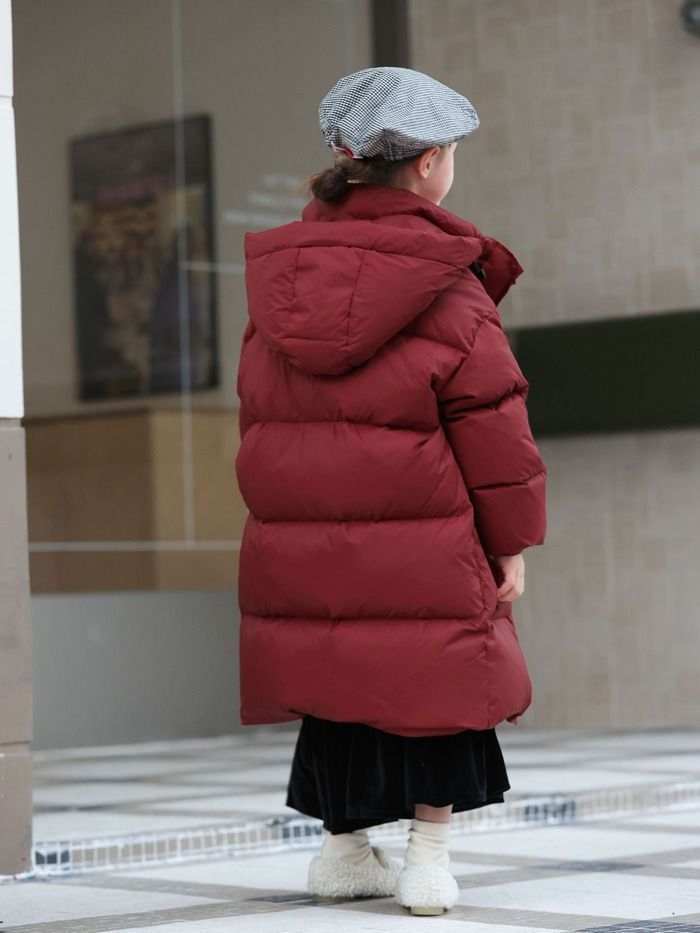 魅惑を秘めた 子供服 ダウンコート ロングコート 子供 女の子 子供服 ダウンジャケット ジャケット アウター コート フード付き シンプル 冬服 保温 防寒 防寒対策 秋冬 クリスマス 誕生日 プレゼント 韓国風 kubuqi09 DZ30