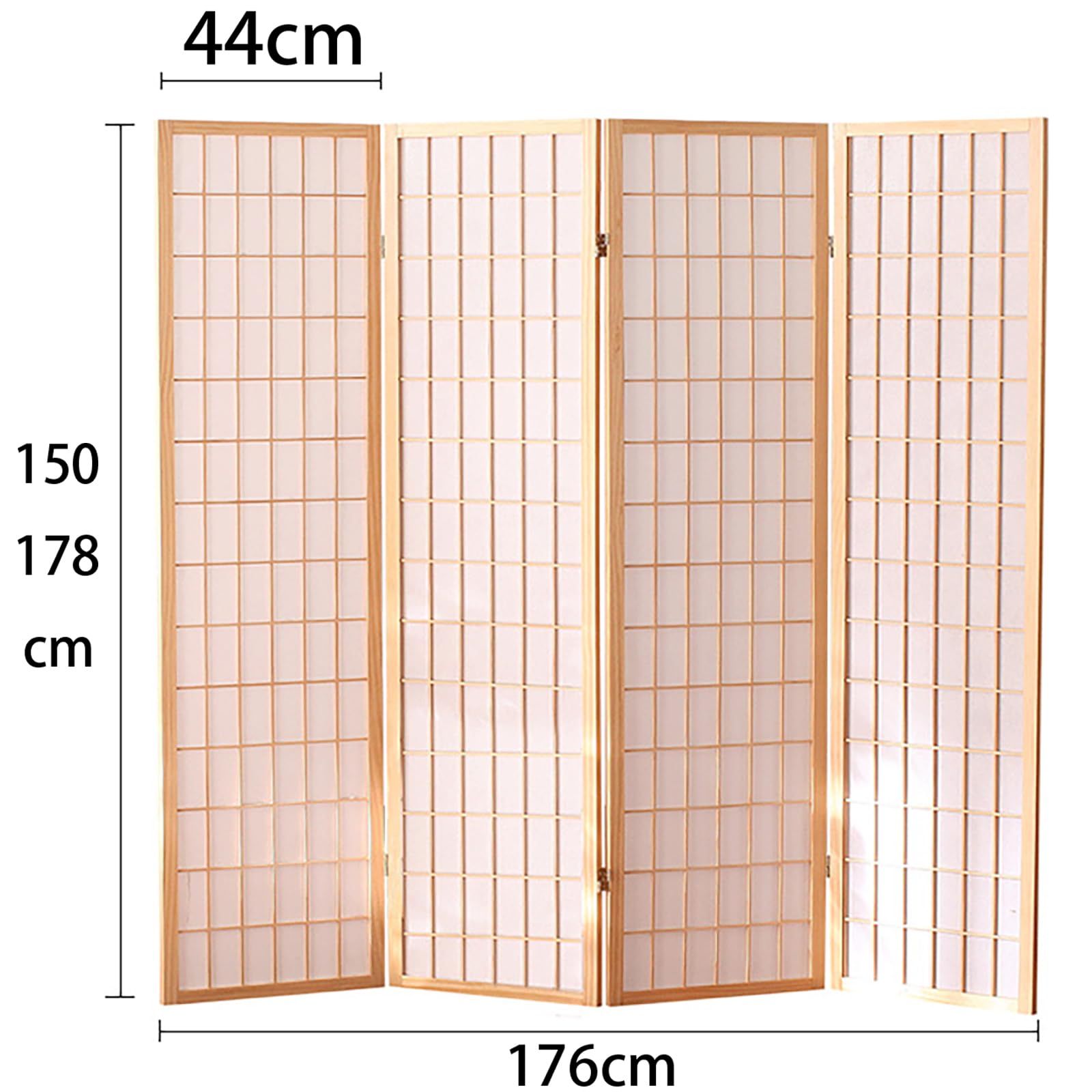 Fuyutu パーテーション 4連 間仕切り 和風衝立 高さ150 178cm スクリーン おしゃれ 完成品 部屋 仕切り 屏風 目隠し 軽量 折りたたみ 飲食店 オフィス 事務所